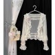Gloaming About Tulips Dotted Tulle Cardigan(Reservation/6 Colours/Full Payment Without Shipping)